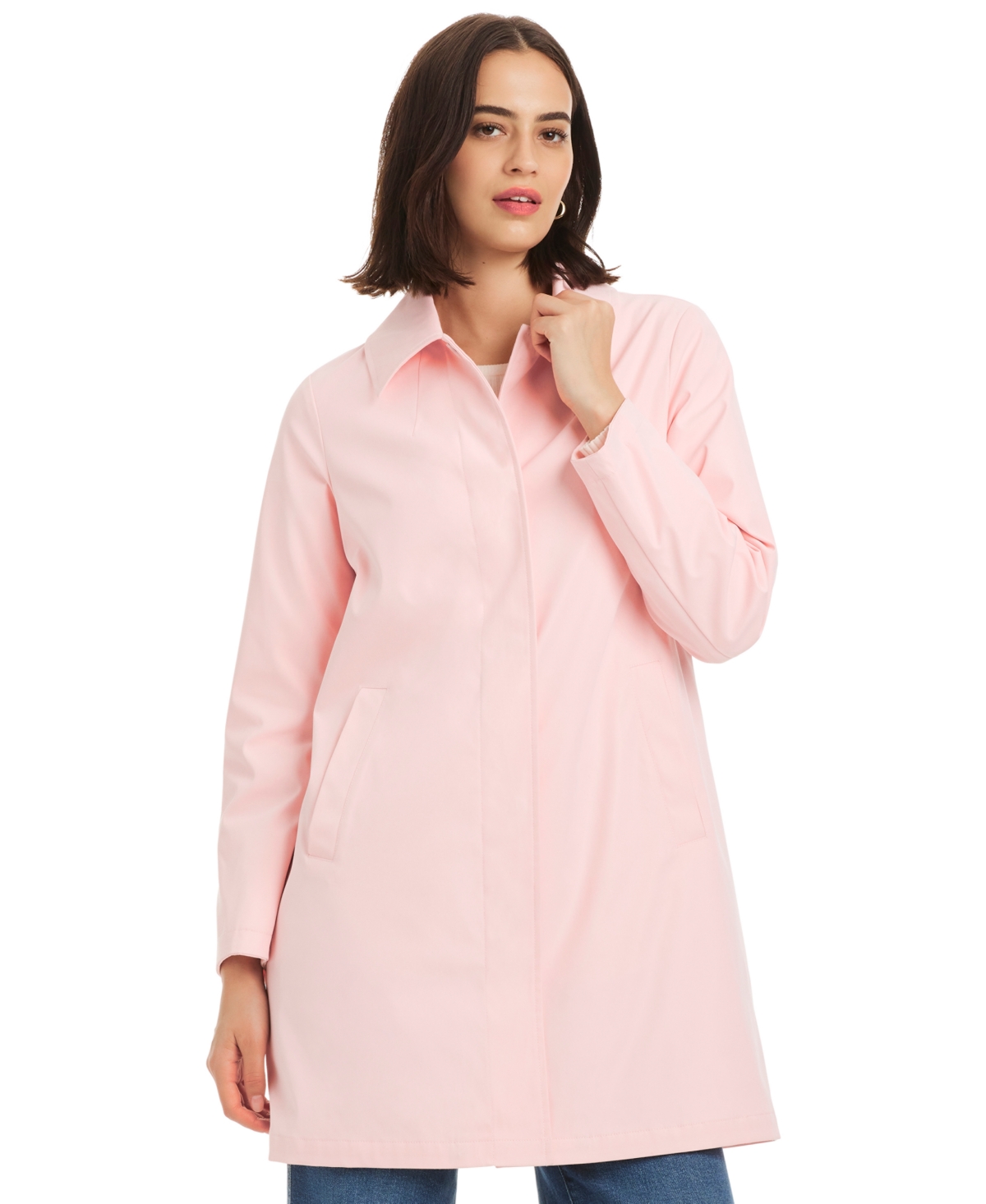 Kate Spade New York Short Rain Coat In Pink