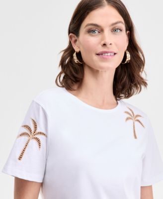 Women's Palm Cotton Graphic T-Shirt