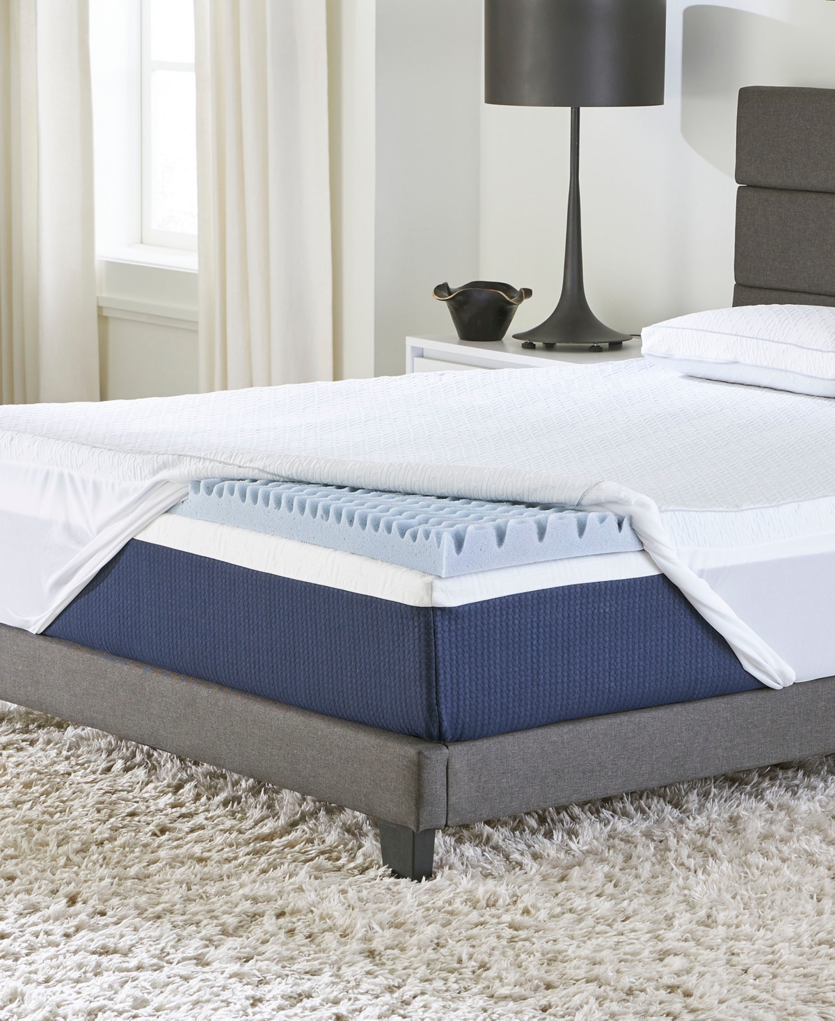 Comfort Tech 2" Convoluted Tranquility Foam Mattress Topper, Full