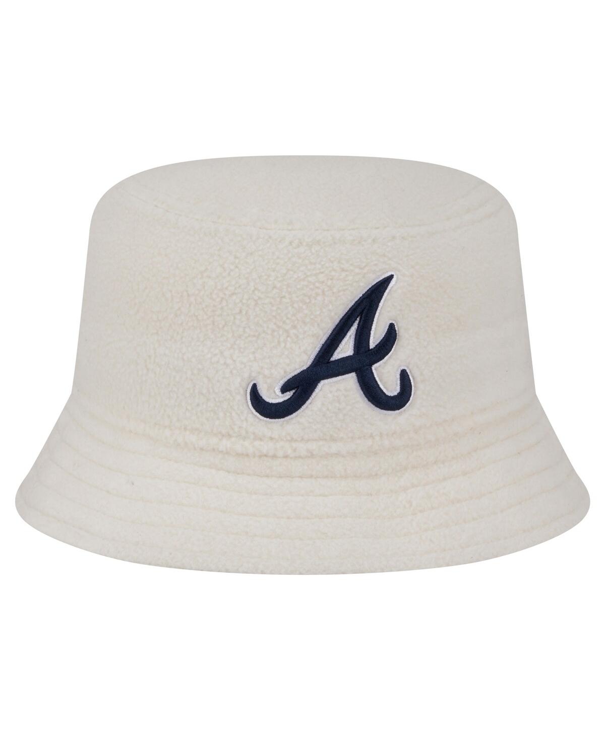 New Era Women's White Atlanta Braves Chrome Cozy Bucket Hat