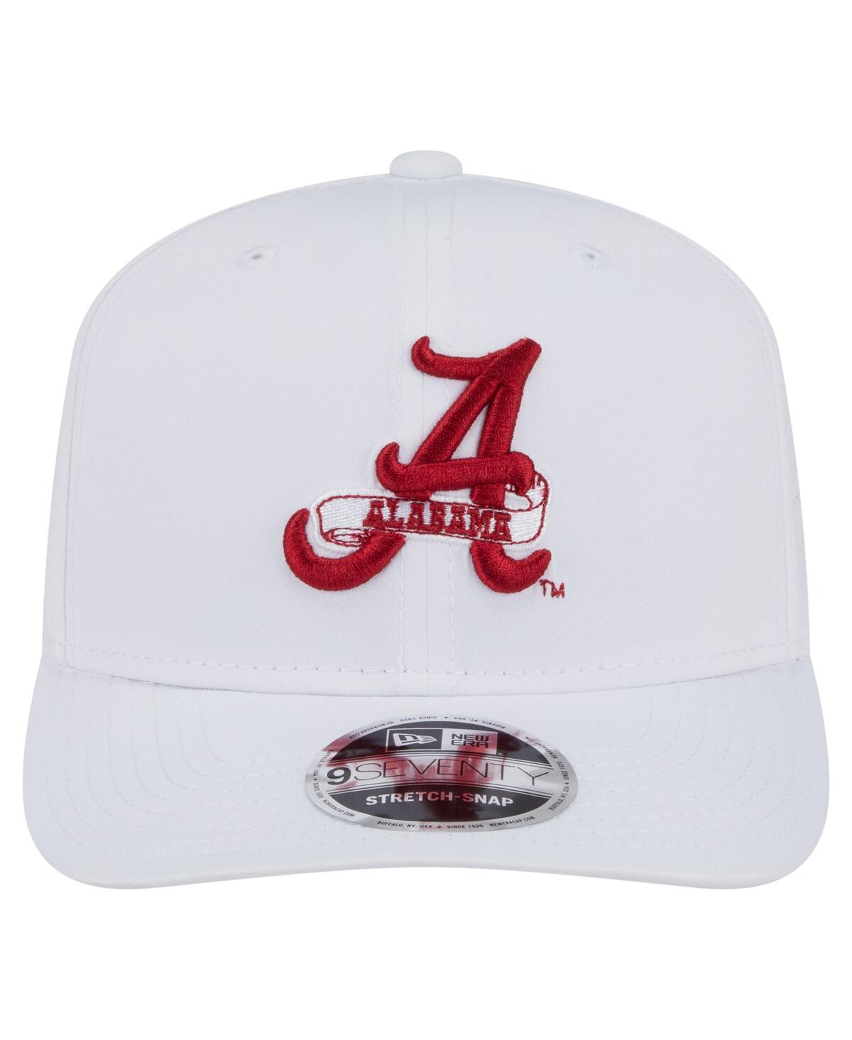 NEW ERA MEN'S WHITE ALABAMA CRIMSON TIDE PERFORM VAULT 9SEVENTY STRETCH-SNAP HAT 