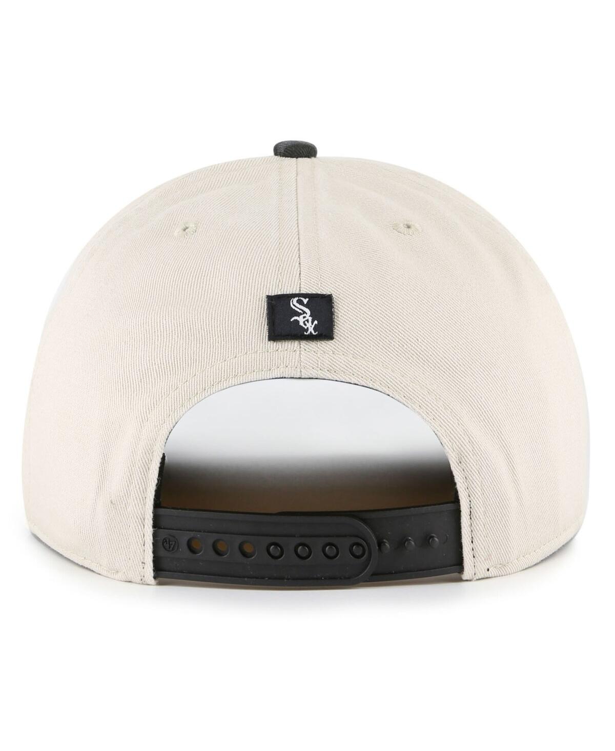 47 Brand Men's Cream/black Chicago White Sox Fiji Rope Hitch Adjustable Hat