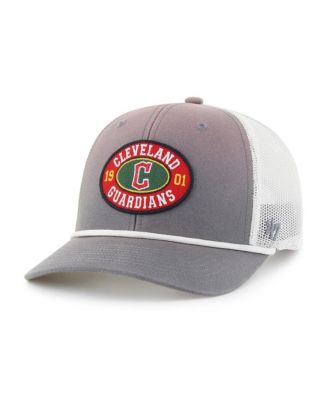 '47 Brand - Men's Gray/White Cleveland Guardians Tide Sweep Rope Trucker Adjustable Hat