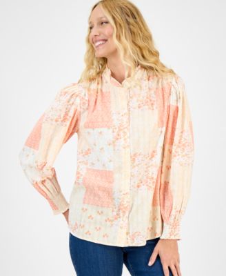 Style & Co - Women's Ruffle-Neck Blouse