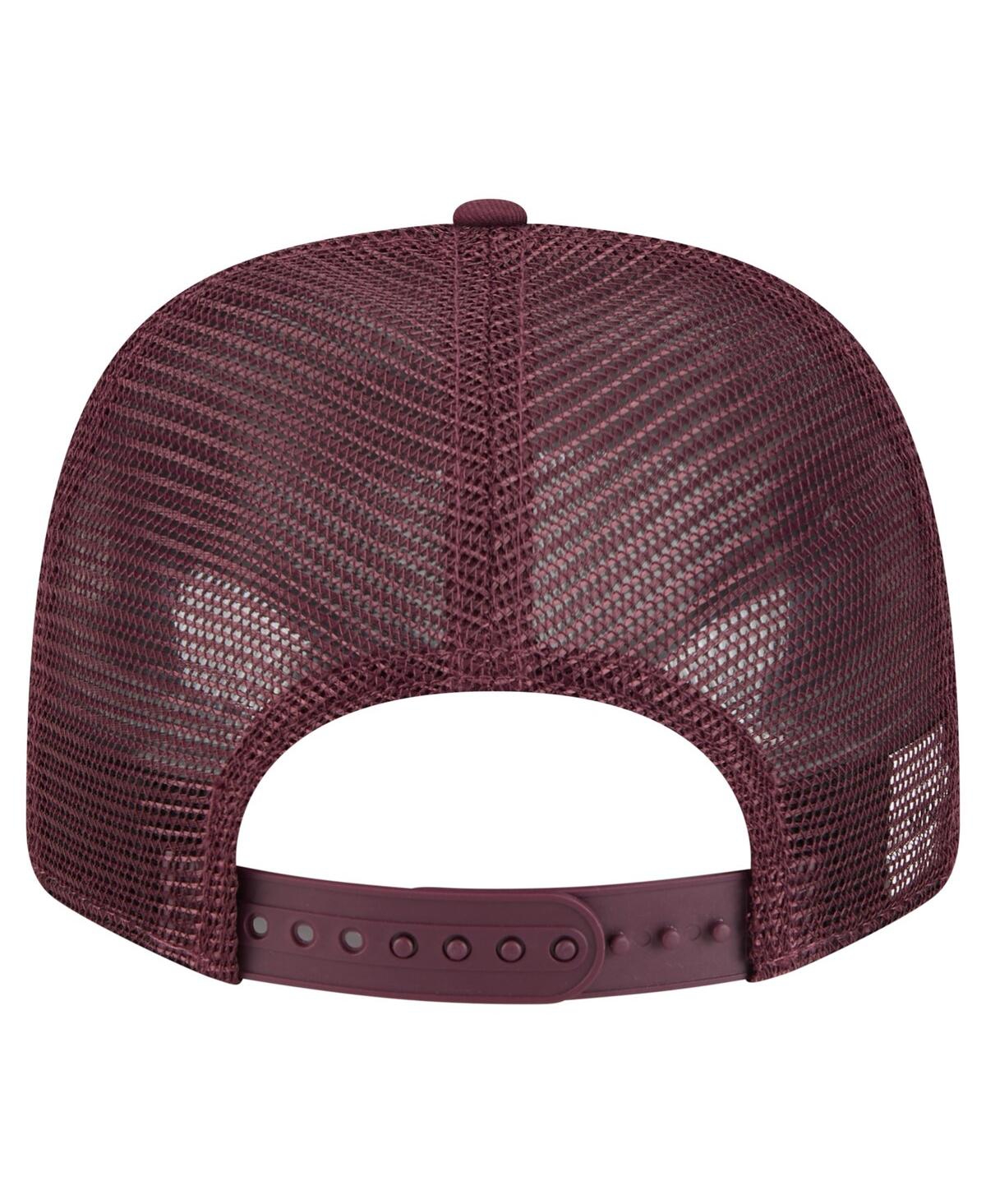NEW ERA MEN'S MAROON MISSISSIPPI STATE BULLDOGS PRIMARY 9SEVENTY TRUCKER STRETCH-SNAP HAT 