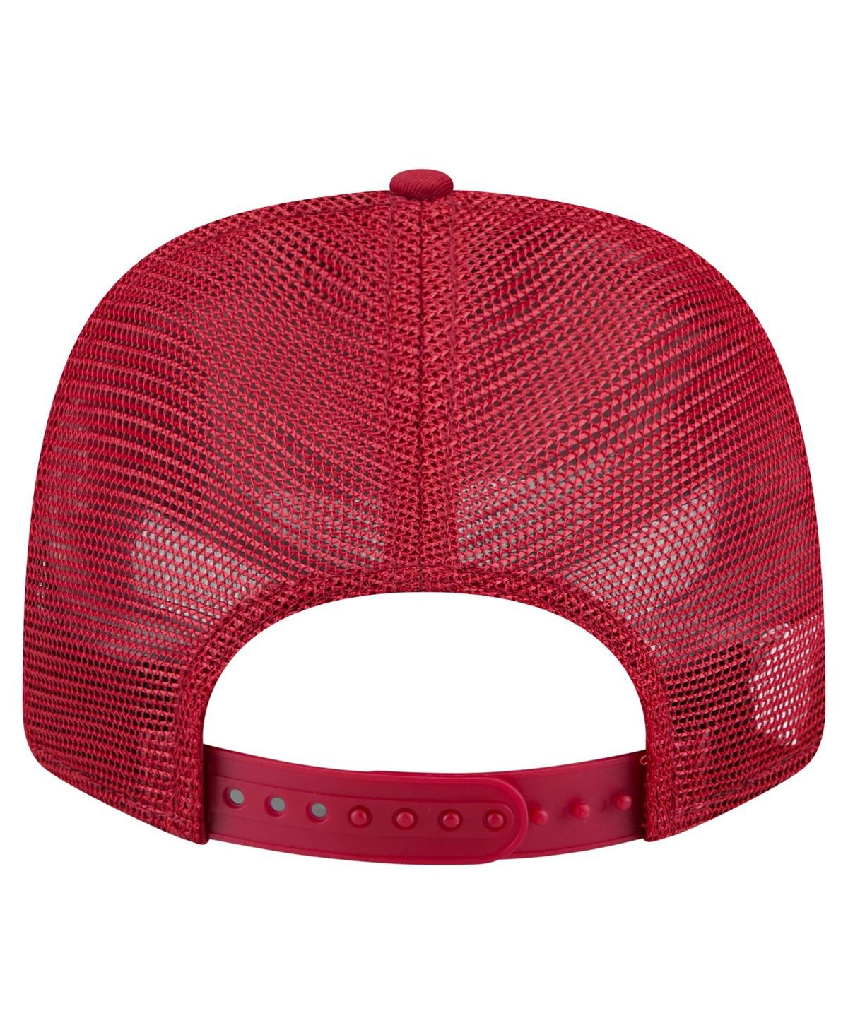 NEW ERA MEN'S CRIMSON INDIANA HOOSIERS PRIMARY 9SEVENTY TRUCKER STRETCH-SNAP HAT 
