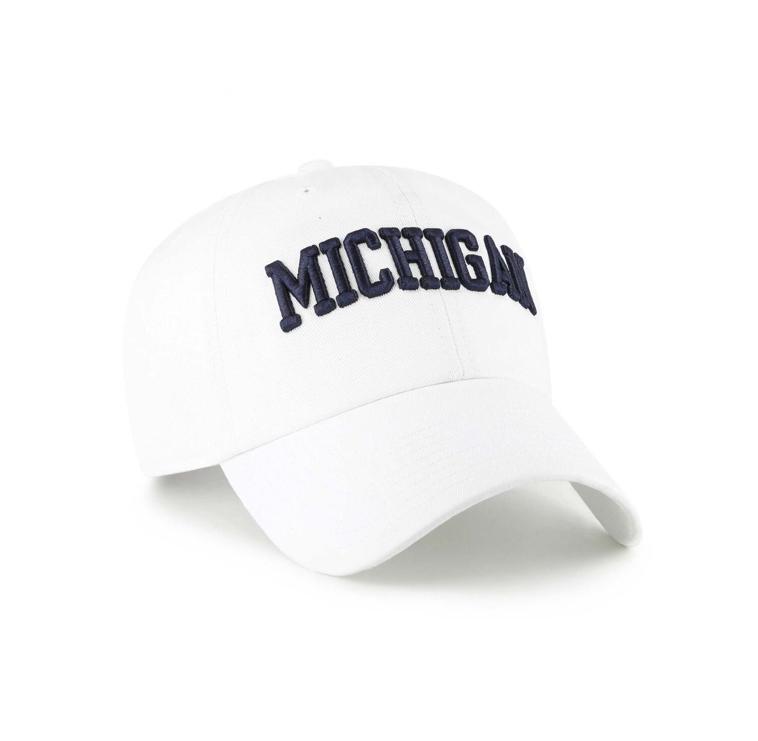 Men's White Michigan Wolverines Clean Up Adjustable Hat