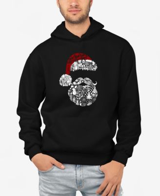 Men's Santa Pics Word Art Hooded Sweatshirt