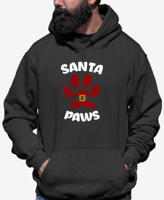 Men's Santa Paws Word Art Hooded Sweatshirt