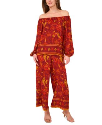 Women's Off-The-Shoulder Long-Sleeve Blouse