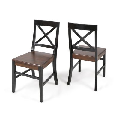 Streamdale Farmhouse Dining Chair Set (2) Rustic, Stylish, Durable Acacia Wood