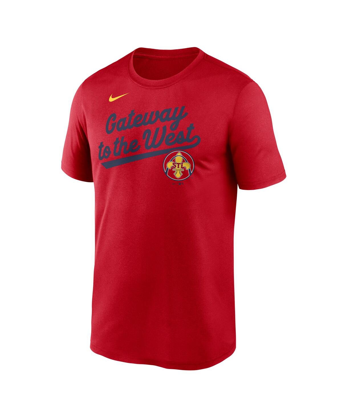 Nike Men'sâ Red St. Louis Cardinals 2025 City Connect Team Phrase Script Legend Performance T-shirt In Red