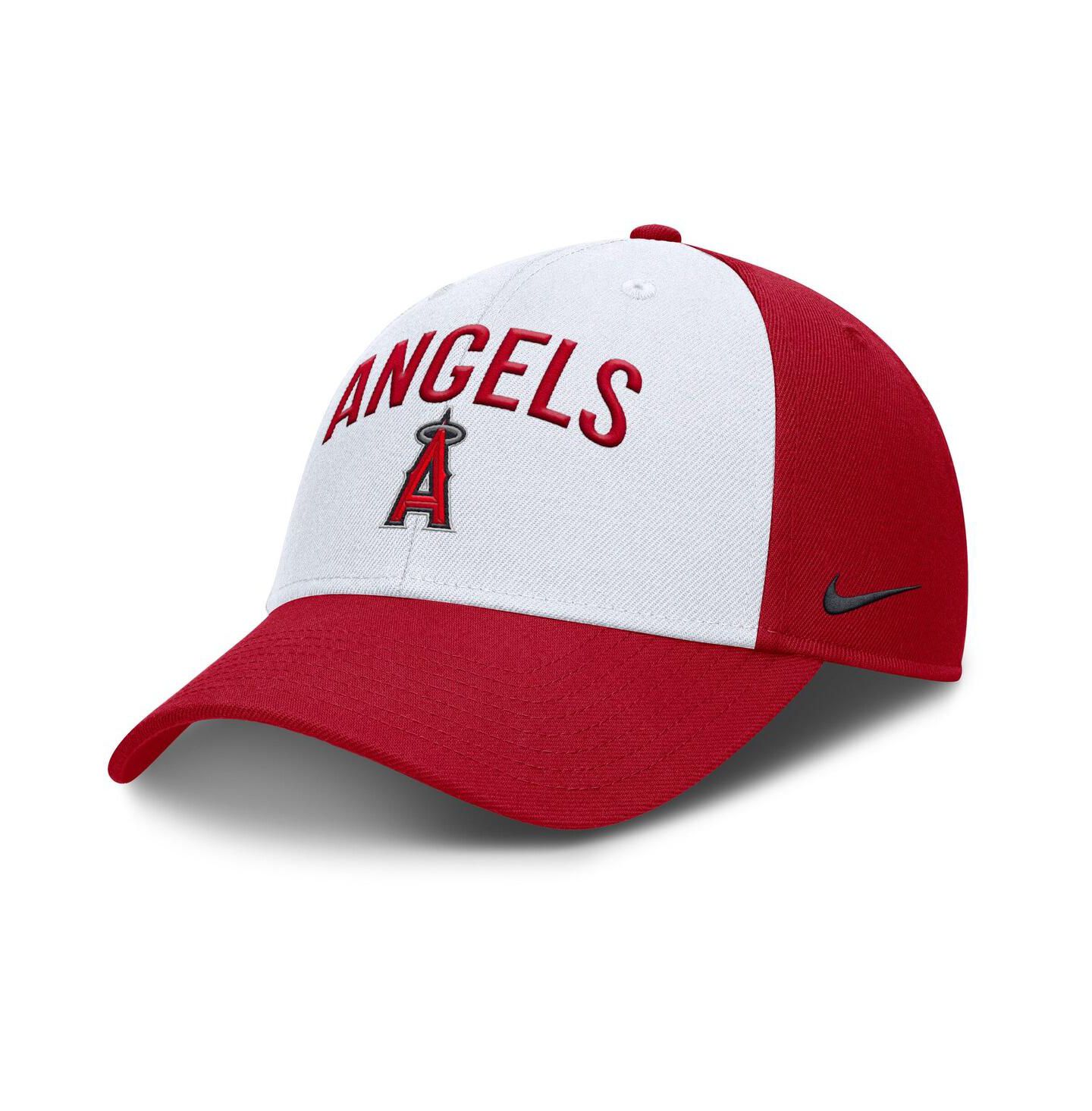 Мужская кепка Nike White/Red Los Angeles Angels Club Performance Adjustable Hat — фото 1