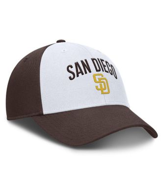 Men's White/Brown San Diego Padres Club Performance Adjustable Hat