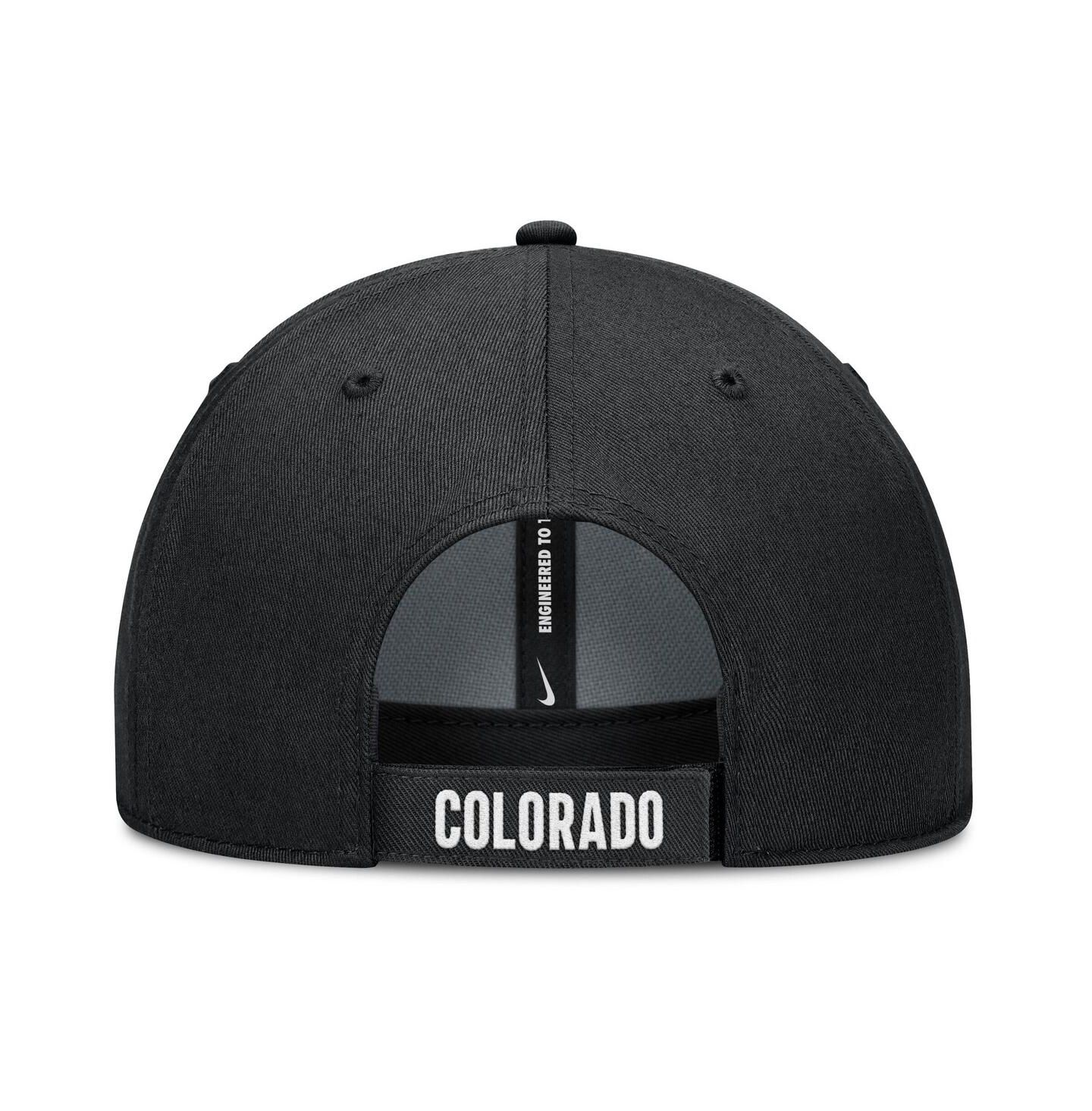 Мужская кепка Nike White/Black Colorado Rockies Club Performance Adjustable Hat — фото 4