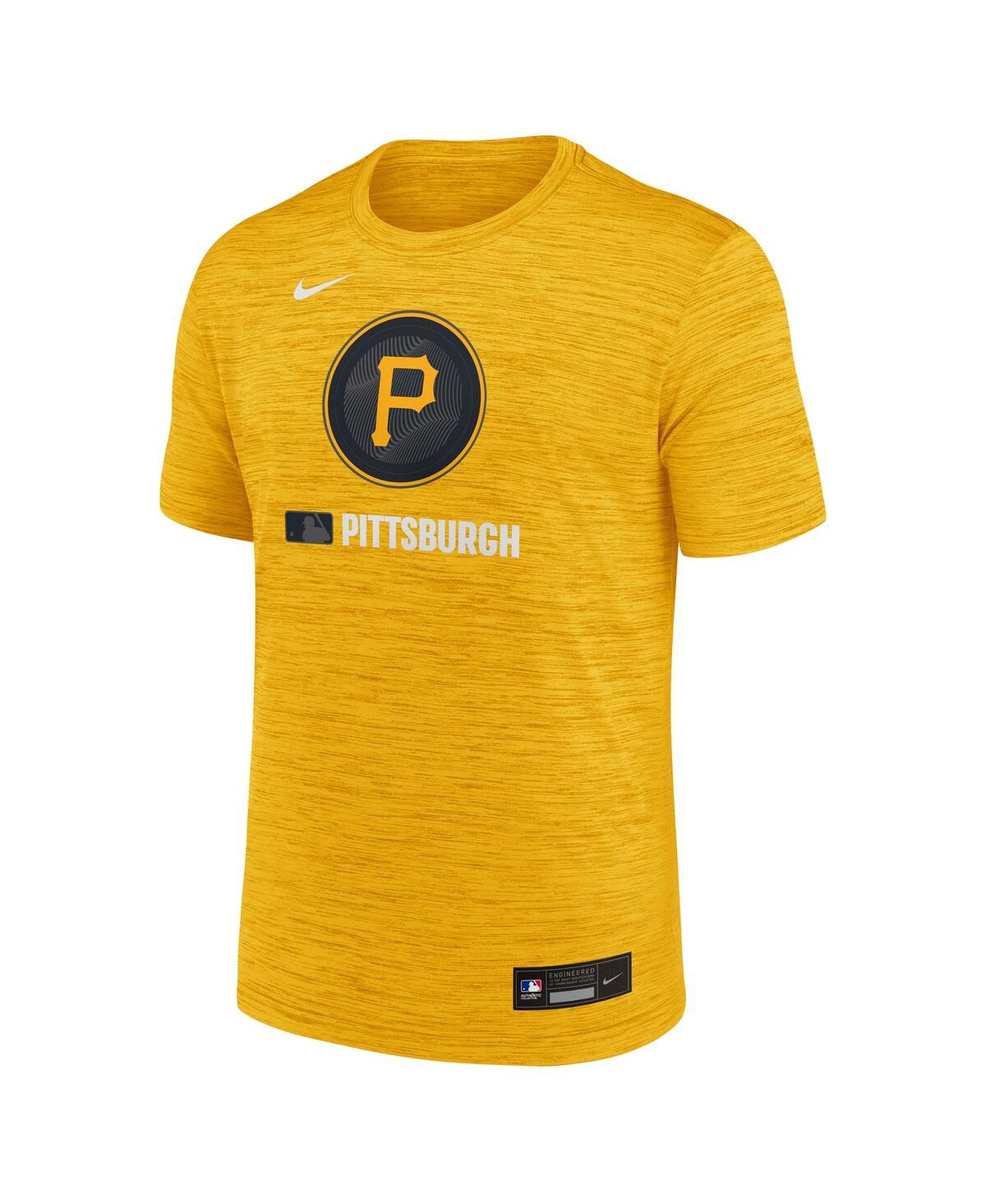 Nike Men's Gold Pittsburgh Pirates 2025 City Connect Authentic Collection Velocity Performance T-shirt In Yellow