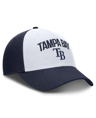 Men's White/Navy Tampa Bay Rays Club Performance Adjustable Hat