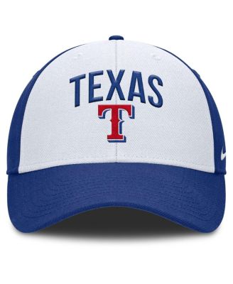 Men's White/Royal Texas Rangers Club Performance Adjustable Hat