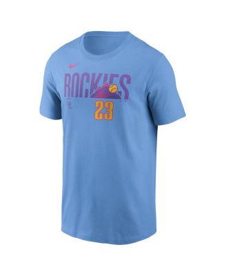 Men's Kris Bryant Light Blue Colorado Rockies 2025 City Connect Fuse Name Number T-Shirt