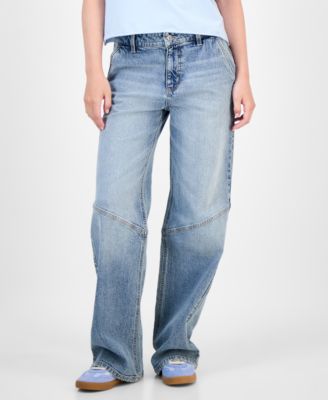 Juniors' Slouchy Skater Wide-Leg Jeans