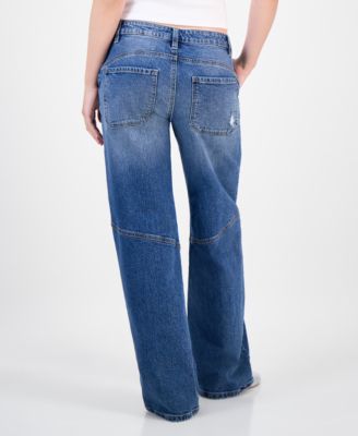 Juniors' Slouchy Skater Wide-Leg Jeans