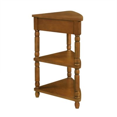 3-tier Wood Corner Table, Brown