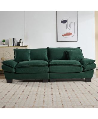  1 Pc   Corduroy  Loveseat, Sleeper, Includes Pillows, Deep Seat, Easy Assembly Sofa Bed