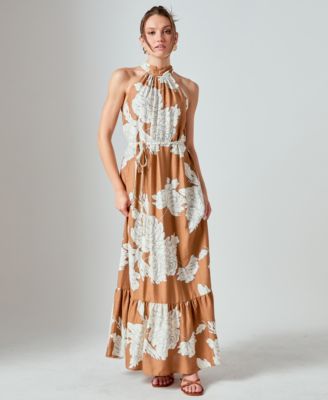 English Factory - Women's Floral Halter Maxi Dress