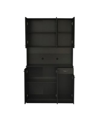  Tall Wardrobe & Kitchen Cabinet (6-Doors, 1-Shelf, 1-Drawer