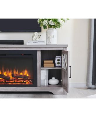 75" Fireplace TV Stand for TVs up to 80",with 44" Electric Fireplace