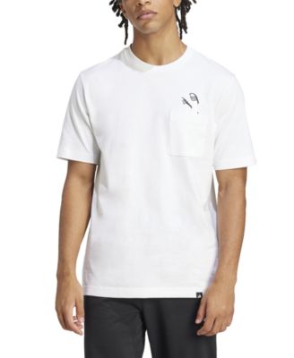 Men's Slide Regular-Fit Embroidered Graphic Pocket T-Shirt 