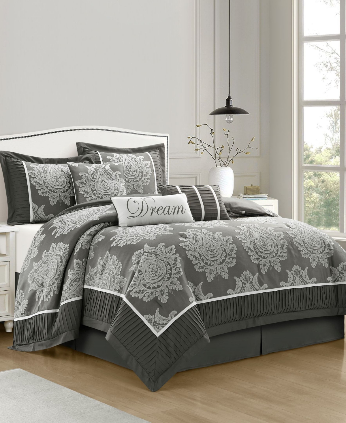 Stratford Park Therese Damask 7-pc. Comforter Set, King