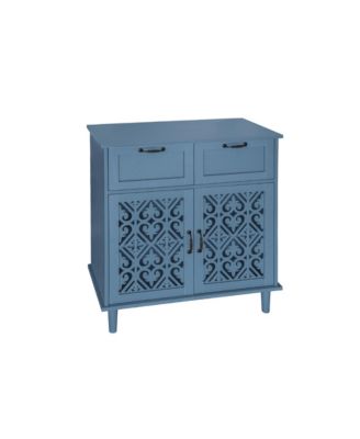 31” Wood Accent Cabinet – 2-Drawer 2-Door Storage Unit for Living Room or Entryway