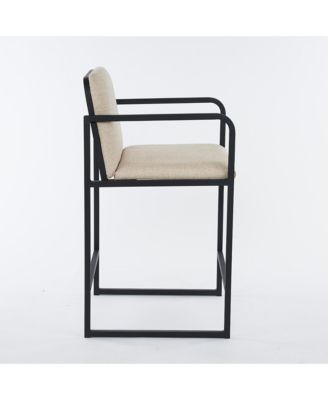 Modern Bar Stool with Arms, Set of 2