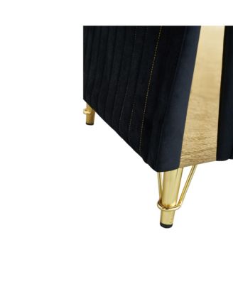 Streamdale 89" Chesterfield Tufted Velvet Sofa - Black