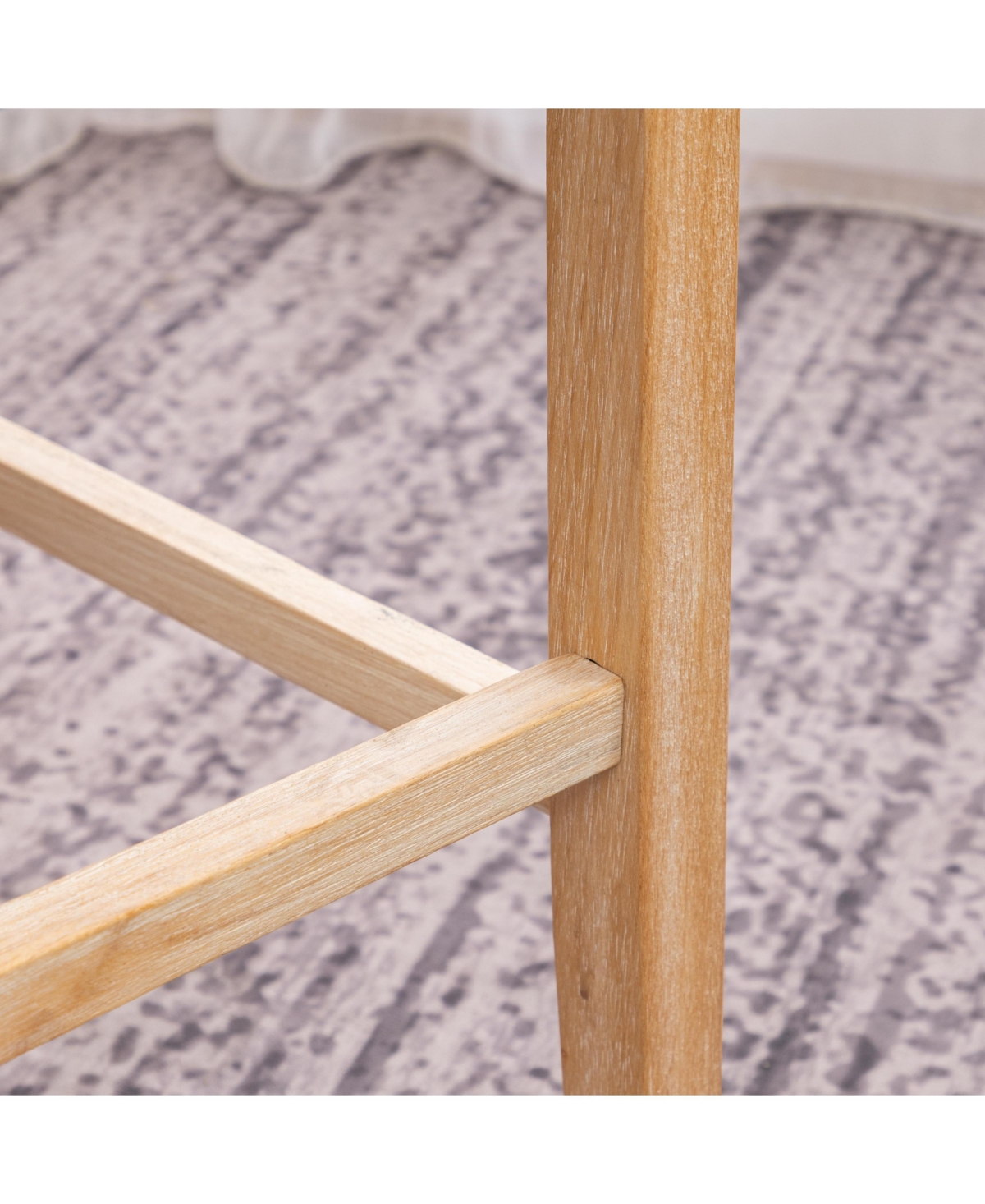 Streamdale Furniture Siena Counter Height Button Tufted Back Solid Wood Stools, Set of 2, Gray