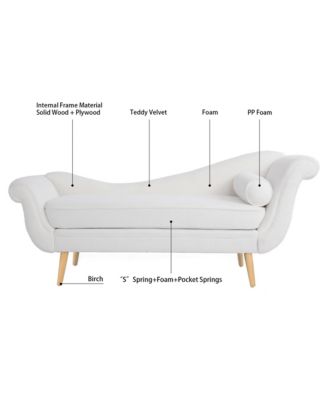 Chaise Lounge With Scroll Arms