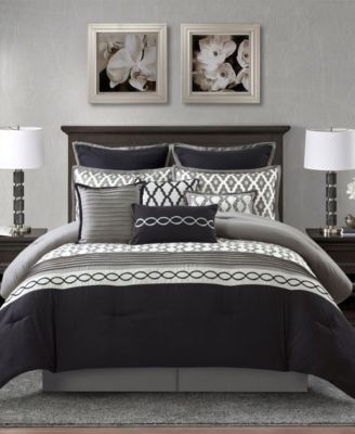 Caval Geometric 10-Pc. Comforter Set, King