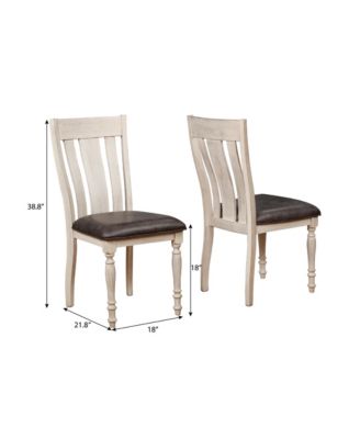Streamdale Weathered Oak Turned Leg Dining Chair Set of 2