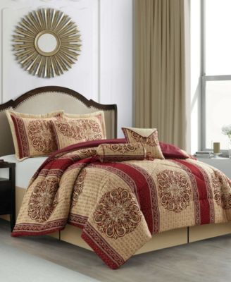 Myhand Medallion 7-Pc. Comforter Set, King