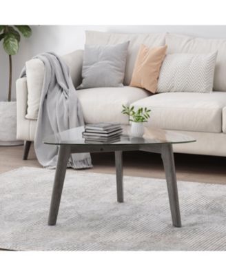 Stylish and Sturdy Wood Coffee Table with Ample Storage and Open Shelf