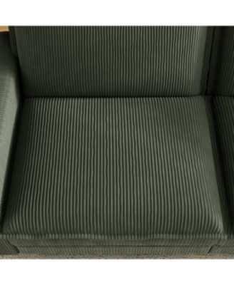 Streamdale Modular Sectional Sofa, Deep Seat, 4 Pillows, Modern L-Shape, GREEN