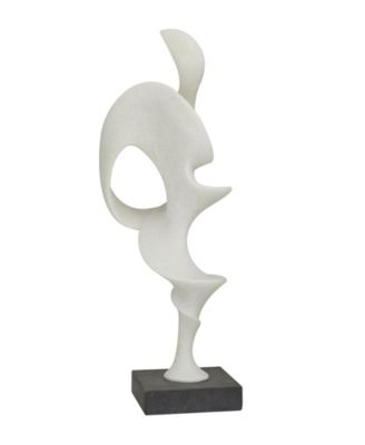 Polystone Abstract Decorative Sculpture with Base, 9" x 6"