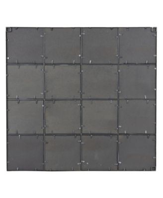 45" Metal Window Pane Inspired Room Wall Mirror