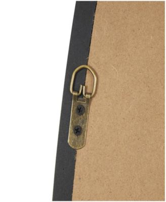 51" Wooden Abstract Oval Room Wall Mirror