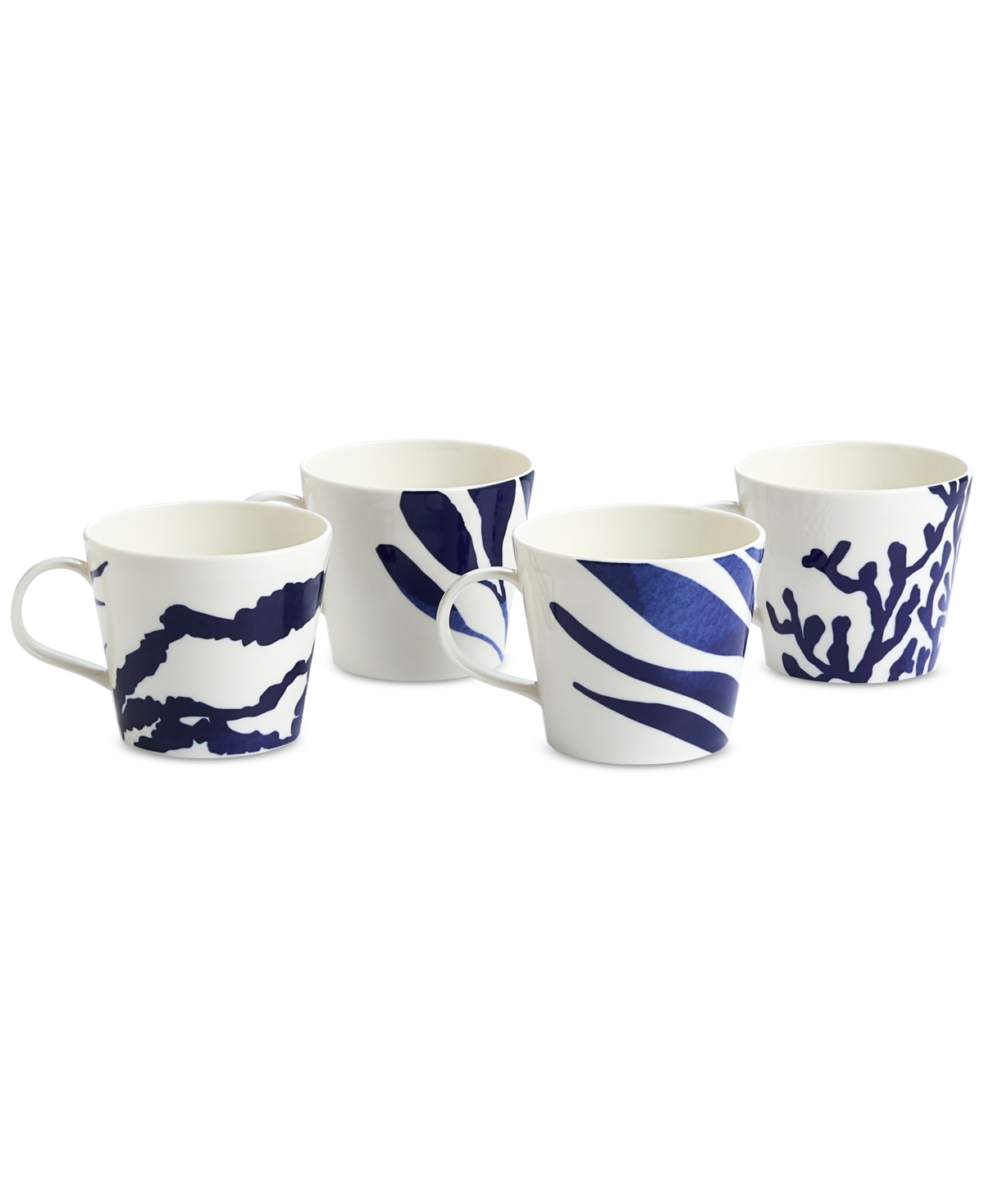 Royal Doulton Pacific Blue Porcelain Mugs Set Of Four