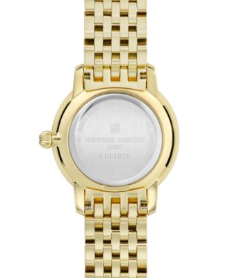 Women's Swiss Slimline Mini Gold-Tone Stainless Steel Bracelet Watch 25mm