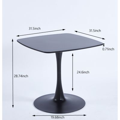 Streamdale 31.5inch Special Dining Table,MDF Dining Table, Kitchen Table,Black,exective desk