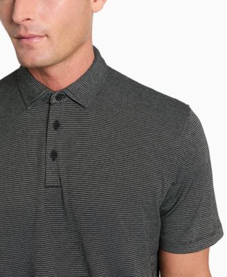 Men's Slim-Fit Two-Toned Textured-Knit Polo Shirt