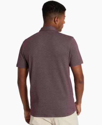 Men's Slim-Fit Two-Toned Textured-Knit Polo Shirt